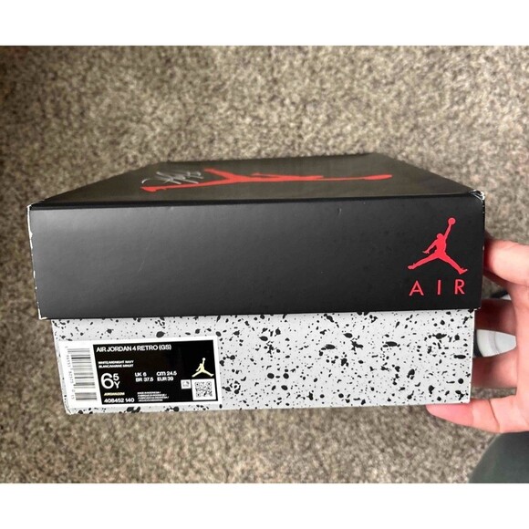 Nike Air Jordan 4 Retro Midnight Navy Size 6.5 Youth (Size 8 Women's) - Picture 7 of 9